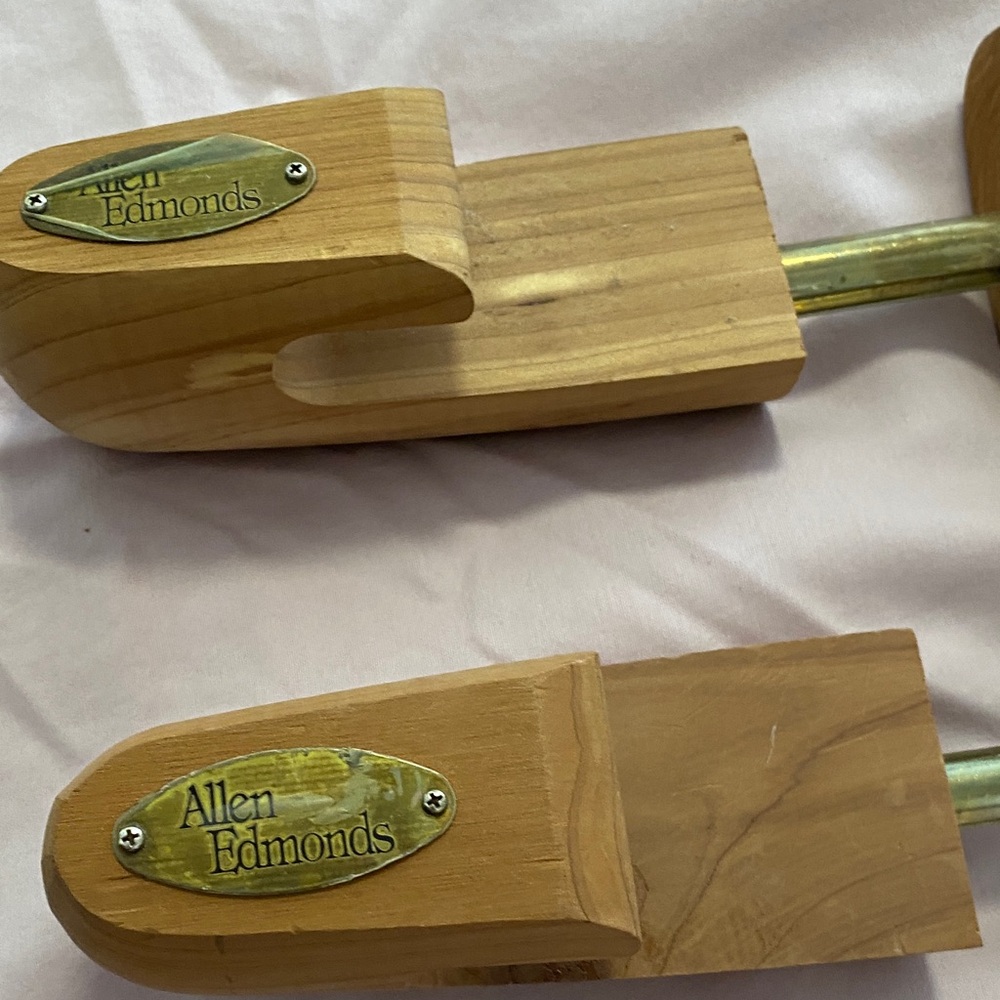 Allen Edmonds Natural Wood Shoe Trees with Brass Plaques